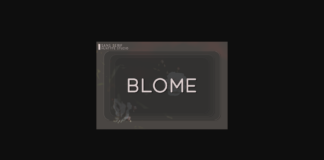 Blome Font Poster 1