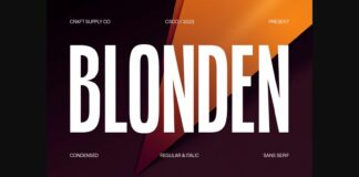 Blonden Font Poster 1