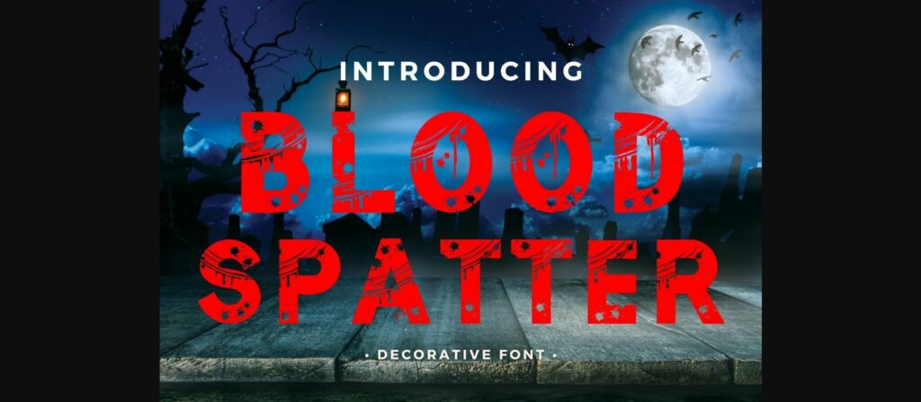 Blood Spatter Font Poster 3