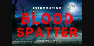 Blood Spatter Font Poster 1