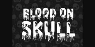 Blood on Skull Font Poster 1