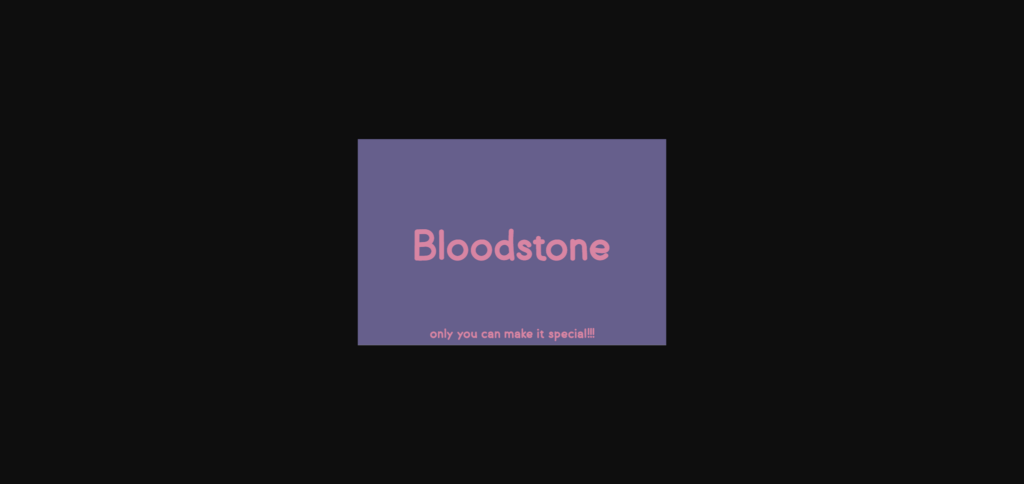 Bloodstone Font Poster 3