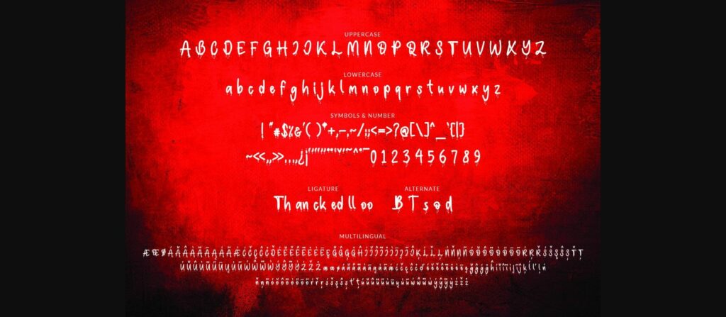 Bloodveld Font Poster 6