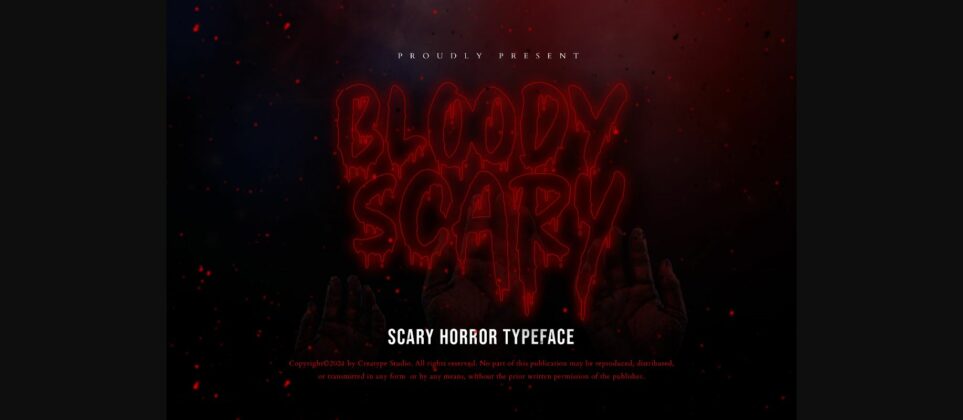 Bloody Scary Font Poster 3