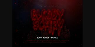 Bloody Scary Font Poster 1