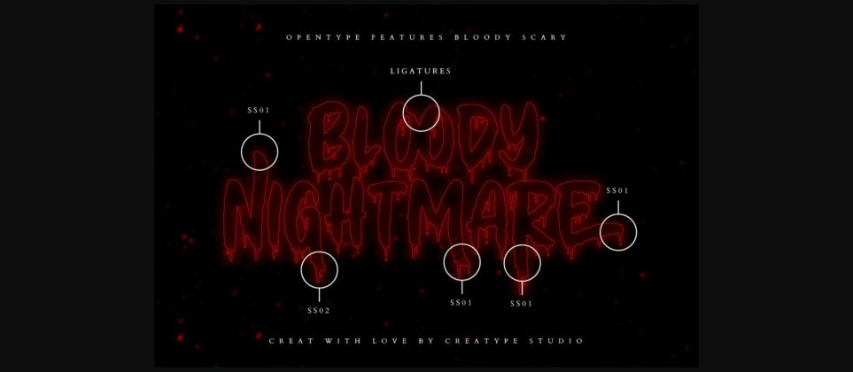 Bloody Scary Font Poster 7