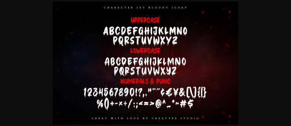 Bloody Scary Font Poster 10