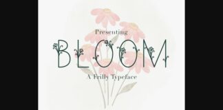 Bloom Font Poster 1