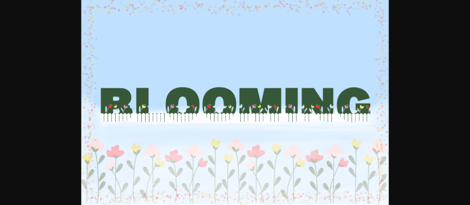 Blooming Font Poster 3