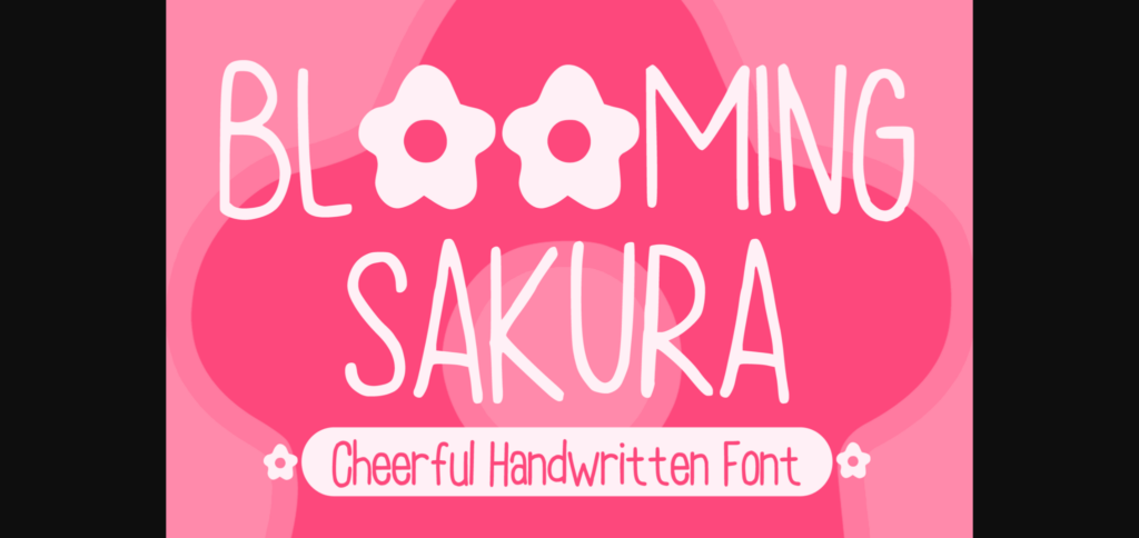 Blooming Sakura Font Poster 1