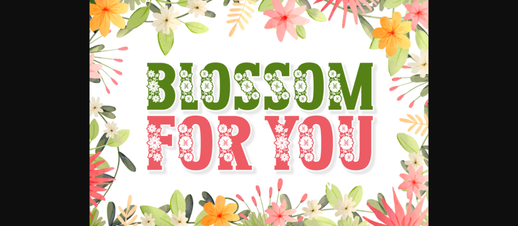 Blossom for You Font Poster 3