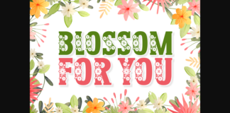 Blossom for You Font Poster 1