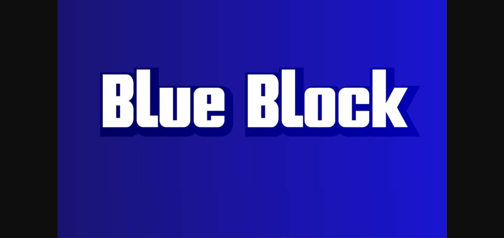 Blue Block Font Poster 3
