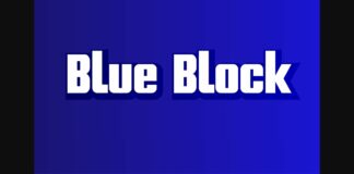 Blue Block Font Poster 1