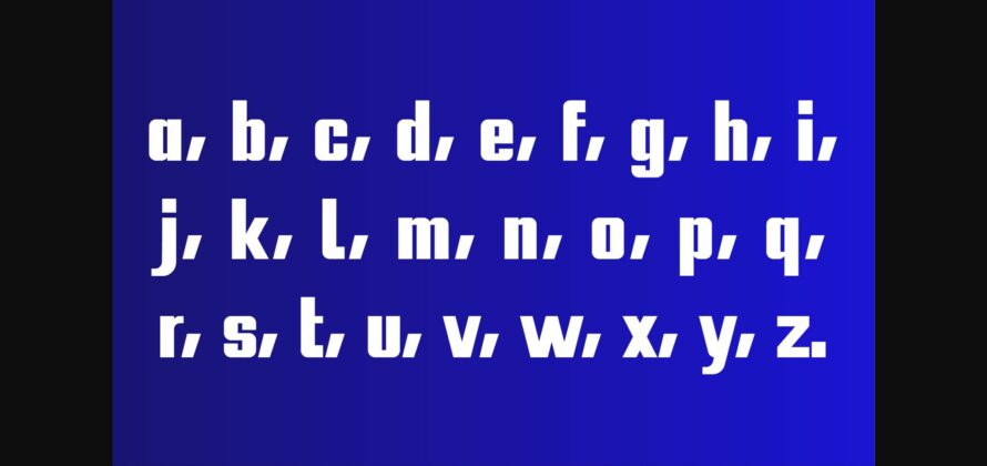 Blue Block Font Poster 4