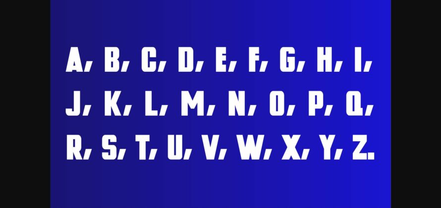 Blue Block Font Poster 5