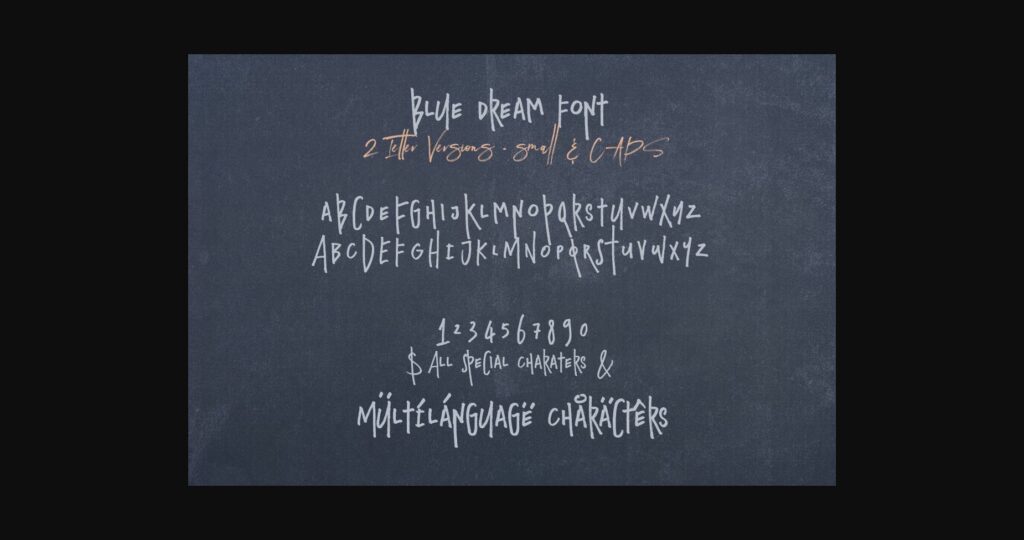 Blue Dream Font Poster 2