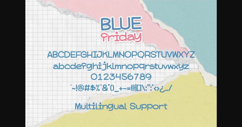 Blue Friday Font Poster 7