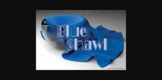 Blue Shawl Font Poster 1