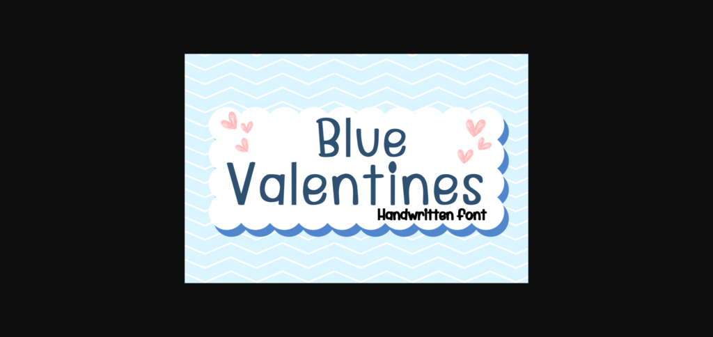 Blue Valentines Font Poster 3