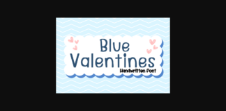 Blue Valentines Font Poster 1