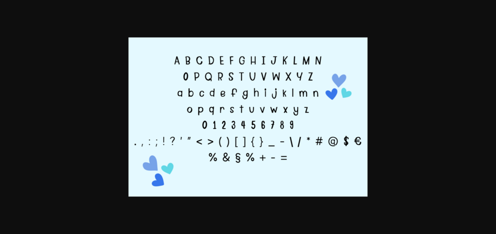 Blue Valentines Font Poster 2