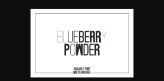 Blueberry Powder Font Poster 1