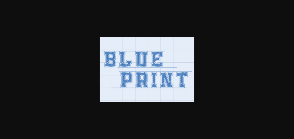 Blueprint Font Poster 1