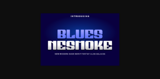 Blues Nesmoke Font Poster 1