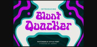 Blunt Quacker Font Poster 1