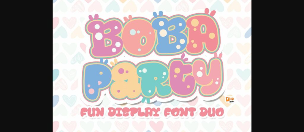 Boba Party Font Poster 3