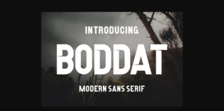 Boddat Font Poster 1