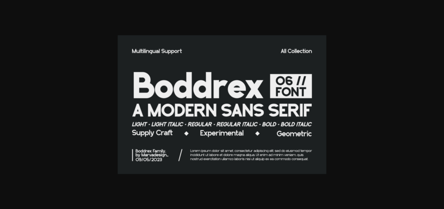 Boddrex Font Poster 3