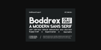 Boddrex Font Poster 1