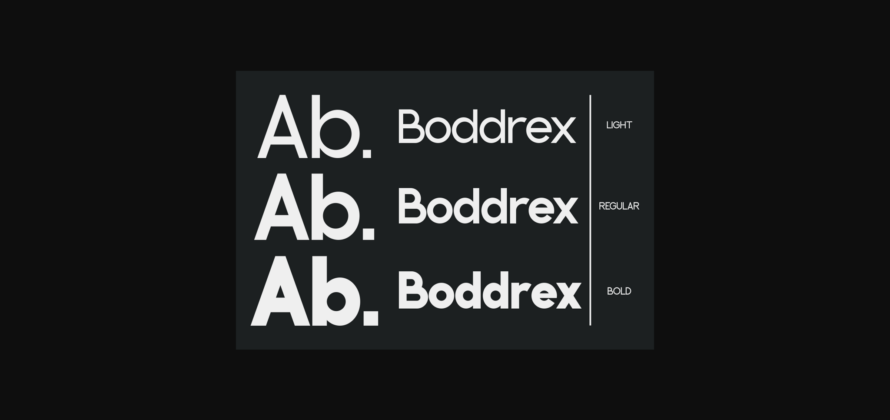 Boddrex Font Poster 4