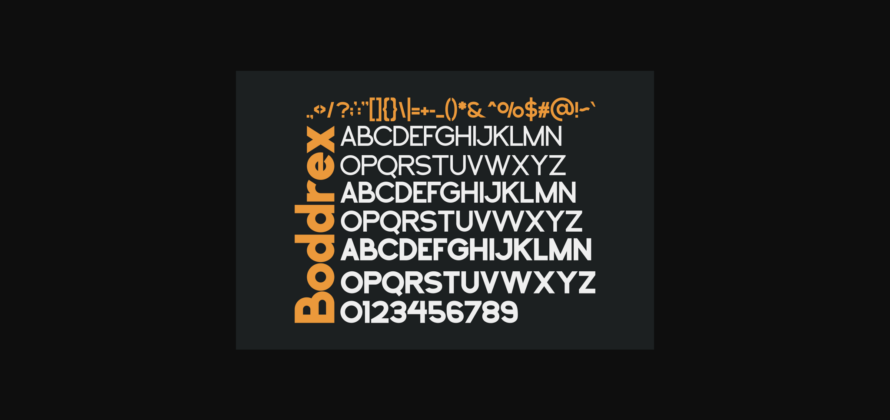 Boddrex Font Poster 6