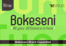 Bokeseni Black Expanded Font