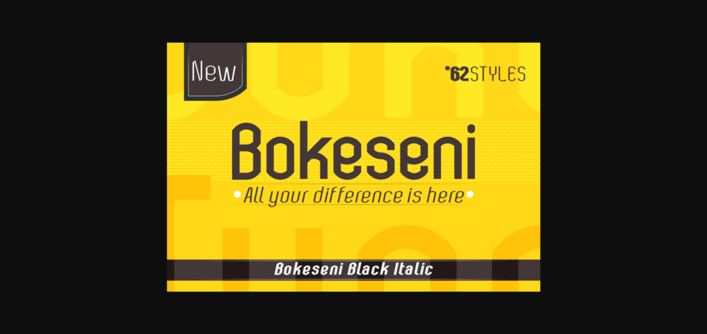 Bokeseni Black Italic Font Poster 3