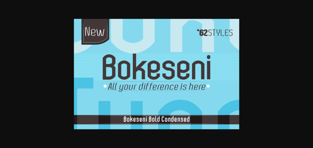 Bokeseni Bold Condensed Font Poster 3