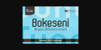 Bokeseni Bold Condensed Font Poster 1