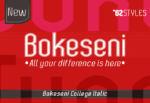 Bokeseni College Italic Font