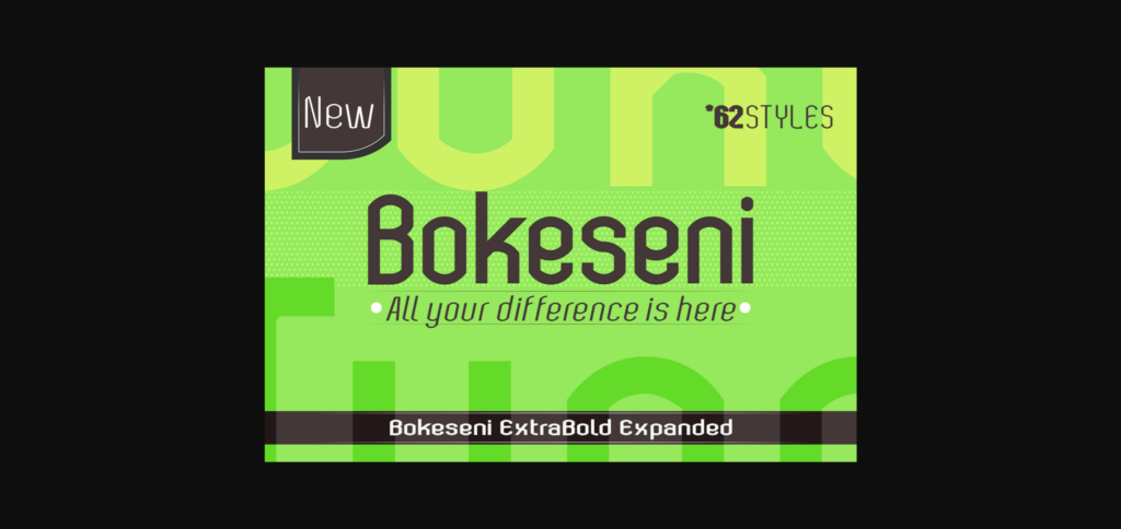 Bokeseni ExtraBold Expanded Font Poster 1