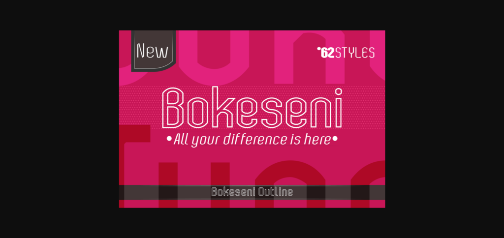 Bokeseni Outline Font Poster 3