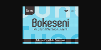 Bokeseni SemiBold Condensed Font Poster 1