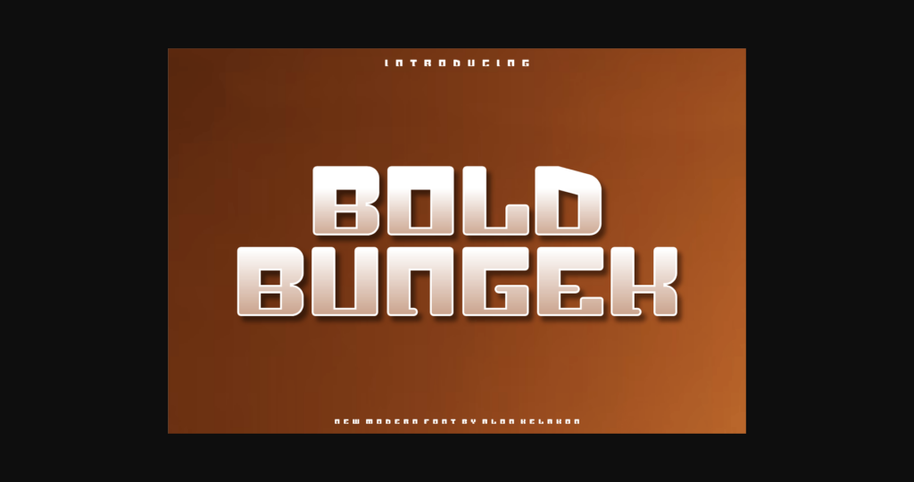 Bold Bungek Font Poster 3