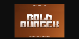 Bold Bungek Font Poster 1