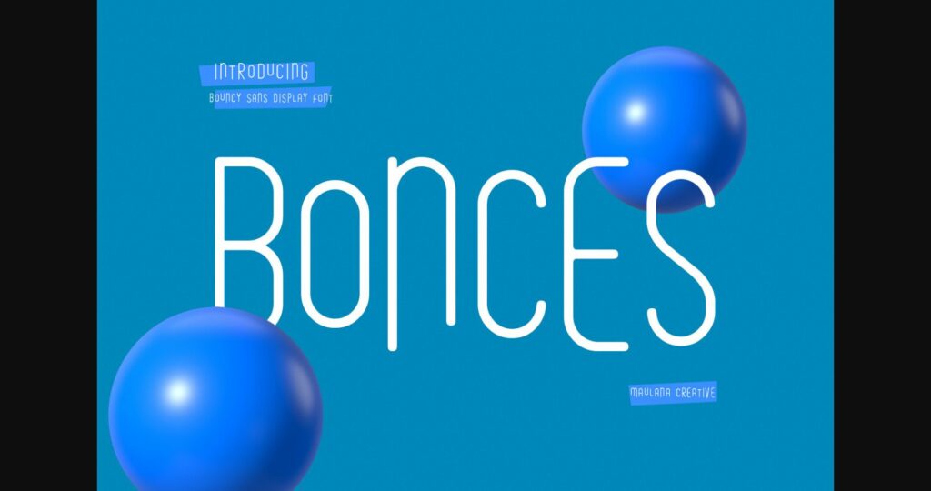 Bonces Bouncy Sans Display Font Poster 1