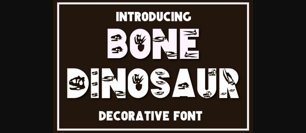 Bone Dinosaur Font Poster 3