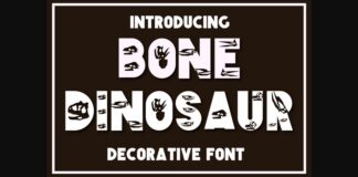 Bone Dinosaur Font Poster 1