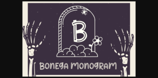 Bonega Monogram Font Poster 1